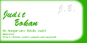 judit bokan business card
